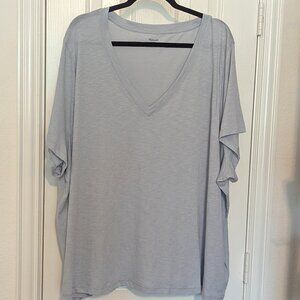 NWT Madewell Gray Blue Tee Shirt, Size 4X